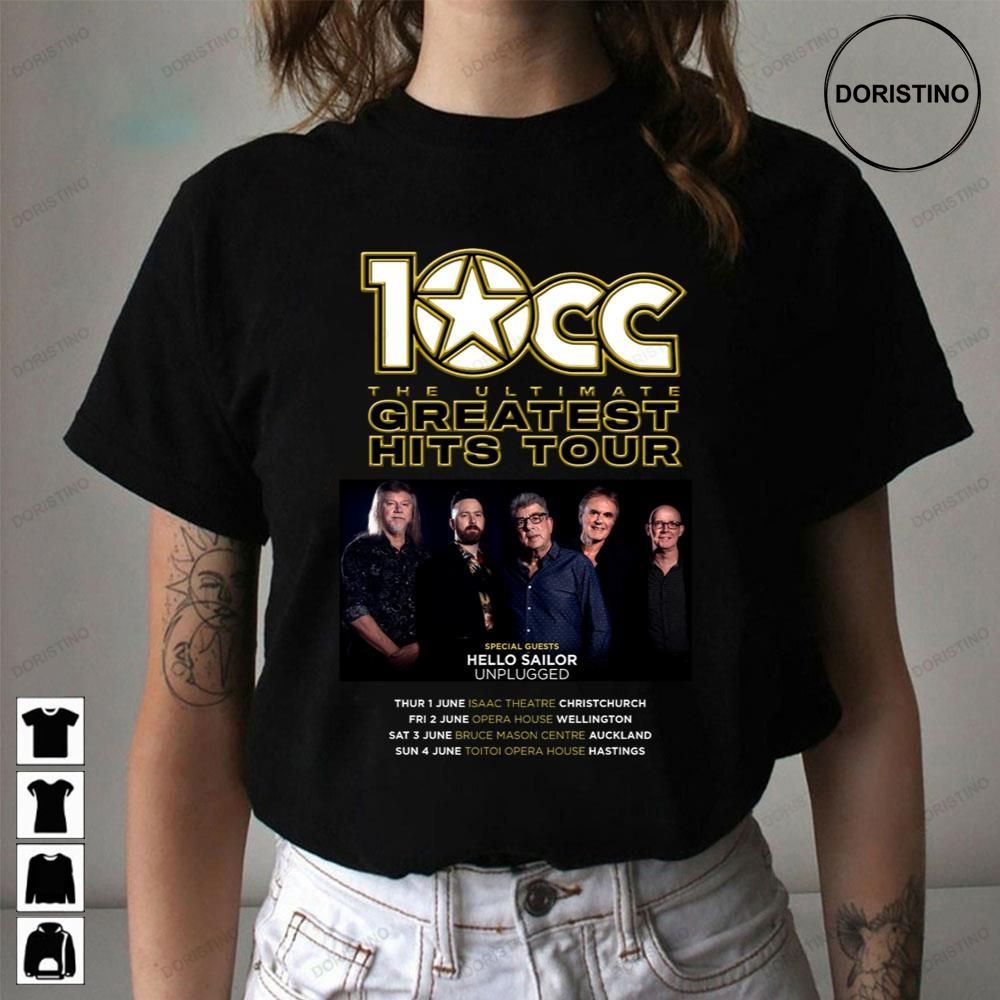 10cc The Ultimate Greatest Hits Tour Dates 2023 Limited Edition T-shirts